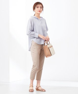 ANY SIS 【洗える】フーディ シャツ ライトブルー