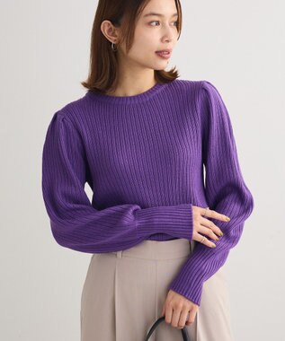 Green Parks 洗える　パフニットプルオーバー Purple