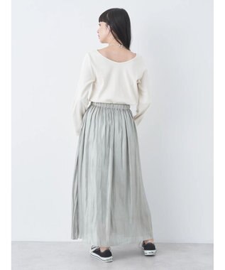 earth music&ecology シャイニーギャザースカート Mint