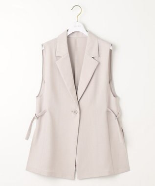 ANY SIS 【洗える】テーラード ジレ アイボリーベージュ