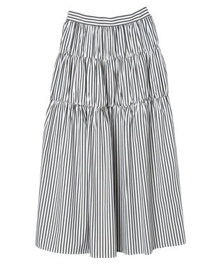 AMERICAN HOLIC ティアードギャザースカート Stripe