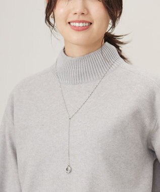  3way ガラスリング ラリエット ネックレス