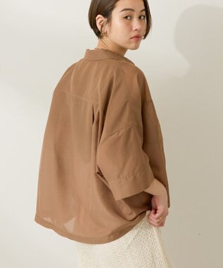 AMERICAN HOLIC Wポケットシアー半袖シャツ Beige