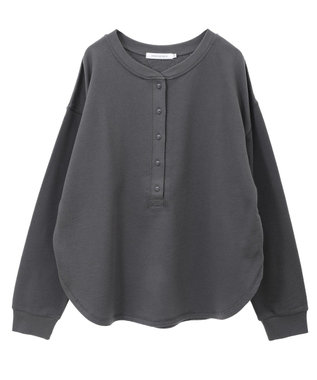 AMERICAN HOLIC ヘンリーネックラウンドミニ裏毛プルオーバー Charcoal Gray