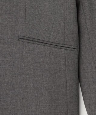 J.PRESS LADIES 【セットアップ対応】BAHARIYE SOLID ノーカラー ジャケット ミディアムグレー系