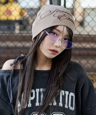 WEGO スプレープリントシングルニットワッチ ベージュ