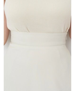 earth music&ecology プリーツドッキングスカート Ivory