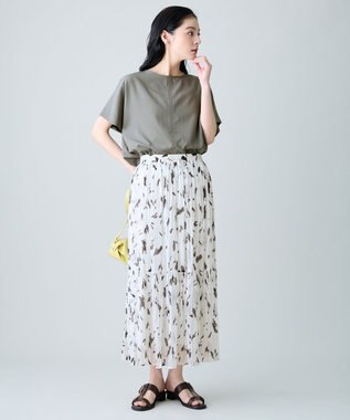 ANY 楽映えドルマンスリーブブラウス（セットアップ着用可） カーキ