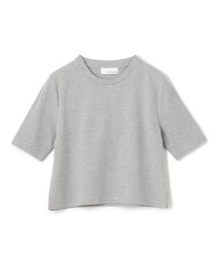 uncrave コットンミラノ ショート丈 Tシャツ（uncrave WHITE） ライトグレー