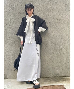 Green Parks AnriettMusee シアーボウタイブラウス Off White