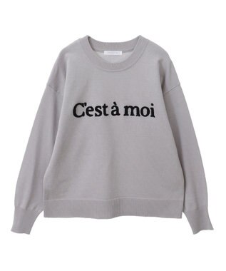 Green Parks さがら刺繍ロゴニットプルオーバー Gray