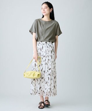 ANY 楽映えドルマンスリーブブラウス（セットアップ着用可） カーキ