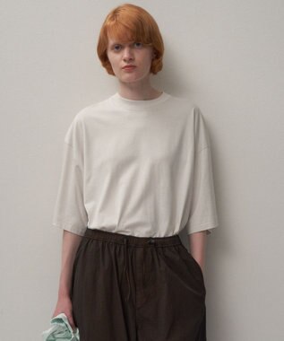 ATON SUVIN 60/2 | ワイドスリーブＴシャツ WARM WHITE