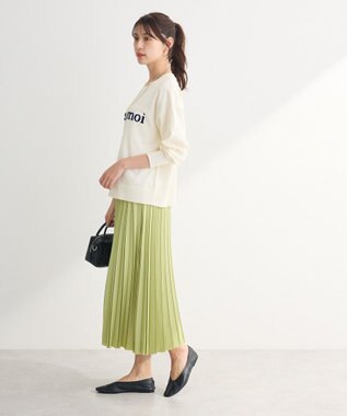 Green Parks さがら刺繍ロゴニットプルオーバー Off White