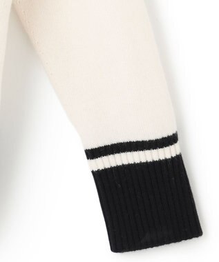 ICB 【洗える】 ソフトカシミヤミックス ライン柄ニット オフホワイト系2