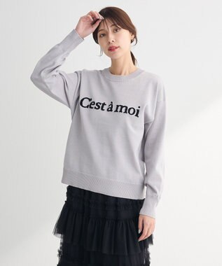 Green Parks さがら刺繍ロゴニットプルオーバー Gray