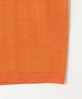 自由区 S 【アンサンブル対応・洗える】ウールシルク5分袖 ニット ビタミンオレンジ
