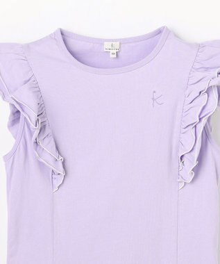 組曲 KIDS 【150-160㎝】 フルールフリルTシャツ ラベンダー