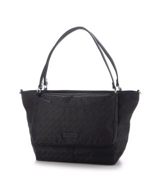 Y'SACCS ポーチ付きモノグラム2WAYトート ブラック