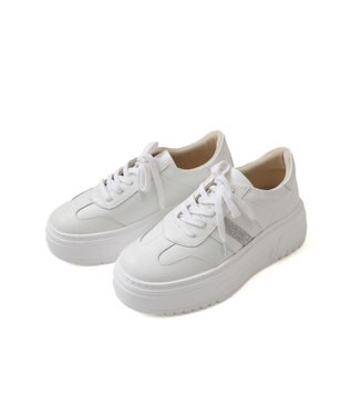 Pointer 日本製 本革ボリューム厚底スニーカー オフホワイト