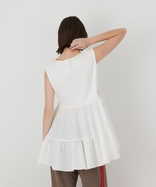 GRACE CONTINENTAL フレア切替カットトップ ホワイト