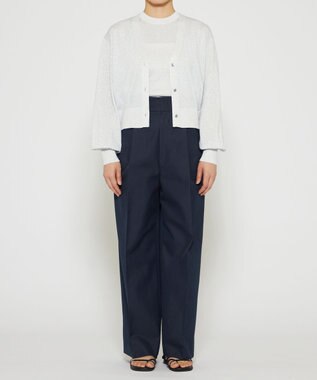 uncrave 【手洗い可】シアー ラメ ノースリーブニット（uncrave STANDARD） シルバー