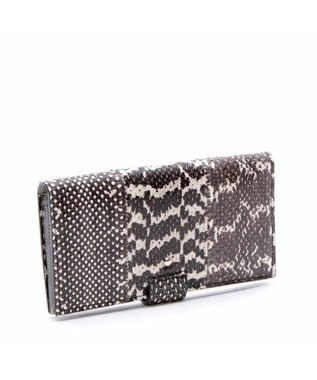 極美品admj カリナータスネークレザー×アールデコスワロフスキー長財布