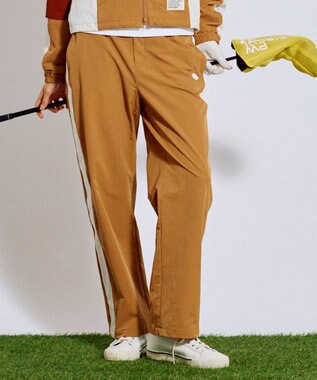 PW CIRCULUS 【WOMEN】サイドラインストレートワイドパンツ ゴルフウェア レディース ベージュ系