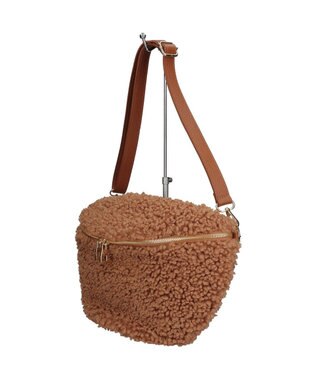 INTER-CHAUSSURES 【ANDREA CARDONE】レザーストラップボアショルダーバッグ ライトブラウン雑材