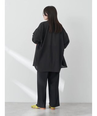 earth music&ecology シアーボーイズライクシャツ Black