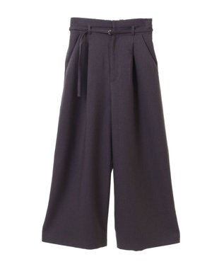 earth music&ecology ベルト付きワイドパンツ Gray