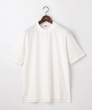 JOSEPH ABBOUD 【オリジナルジャージ生地/サラリ清涼/上質感】コンパクトブロックリンクス ドレス Ｔシャツ ホワイト系