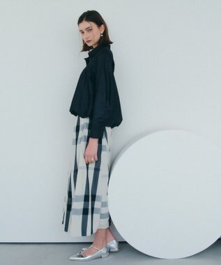 YECCA VECCA 撥水メモリーフレアスカート Light Beige