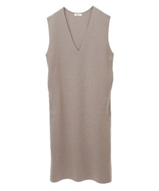 earth music&ecology Ｓｅｔ２点ハイネックプルオーバー＋ニットワンピース Gray Beige