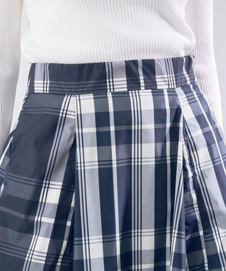 YECCA VECCA 撥水メモリーフレアスカート Navy