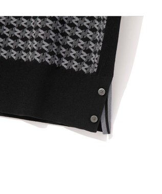 ZERO HALLIBURTON 【セットアップ可能】 モノグラム柄 ニットポロシャツ ZHG-W5A4d 85139 ブラック