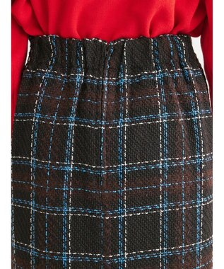 Green Parks ・ＳＵＧＡＲ　ＳＰＯＯＮ　チェックフリンジスカート Black