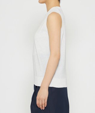 uncrave 【手洗い可】シアー ラメ ノースリーブニット（uncrave STANDARD） シルバー