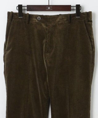 JOSEPH ABBOUD 【キングサイズ・ウエストも伸びる！遠州ファブリック/オーガニックコットン】ソフトコーデュロイ パンツ ダークブラウン系