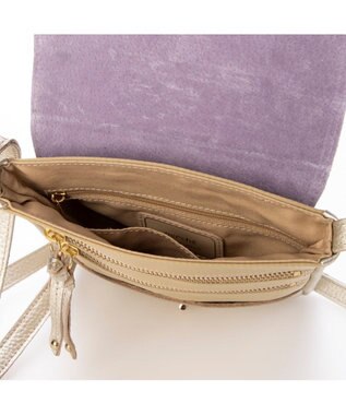 UNBILLION ペルケ perche / 7ポケットレザーポシェット ゴールド