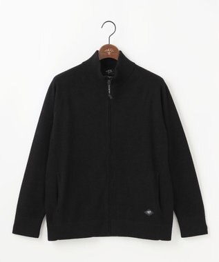 JOSEPH ABBOUD MOUNTAIN 【軽量/ソフト】ニットフリース スタンド ジップ ニット ブラック系