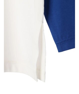 Green Parks シアーラグラン配色プルオーバー Blue