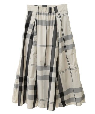 YECCA VECCA 撥水メモリーフレアスカート Light Beige