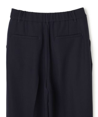 UNFILO 【ウエストゴム/セレモニー】ドライダブルクロス タックテーパードパンツ ネイビー