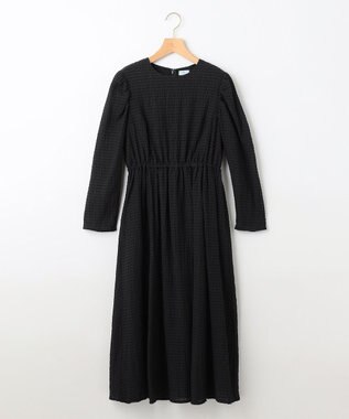 組曲 シャーリングライクシフォン ワンピース ブラック系