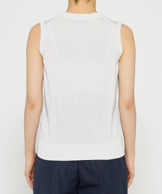 uncrave 【手洗い可】シアー ラメ ノースリーブニット（uncrave STANDARD） シルバー