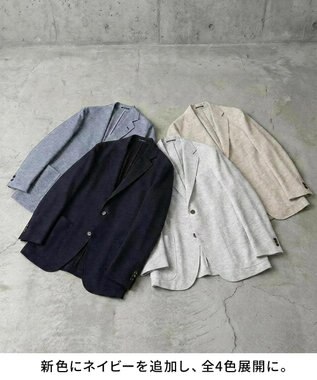 J.PRESS MEN 新色追加【WEB限定】【吸水速乾 / 洗える / 超軽量 / ストレッチ】ブリーザブルレノクロス ジャケット ネイビー系 (26年新色)