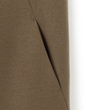 23区 S ウールミルドジャージー ボックスタック ジャンパースカート カーキ系