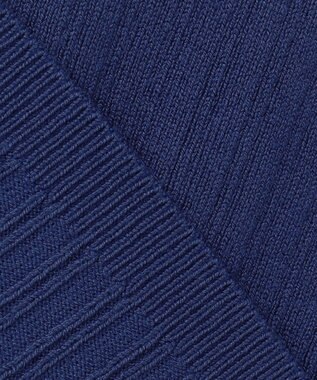 ANY 【洗濯機可】ランダムリブハイネックニット ロイヤルブルー