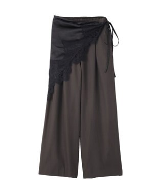 YECCA VECCA 【2点SET】レイヤードストレートパンツ Charcoal Gray